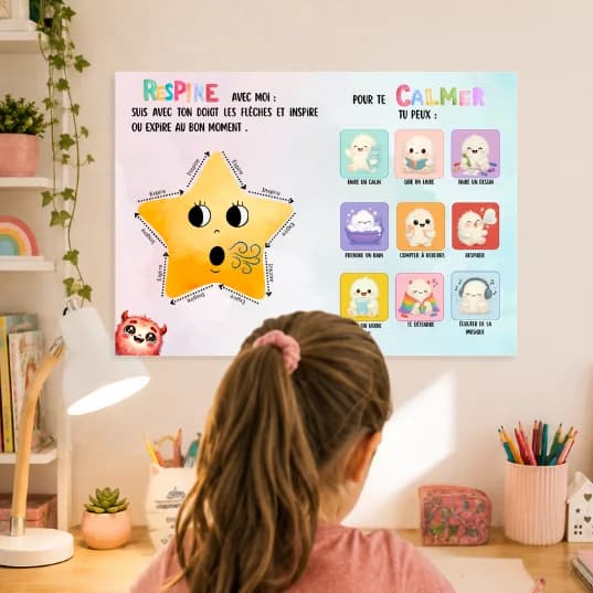 Affiche éducative recto / verso – Les émotions & le retour au calme — photo 2