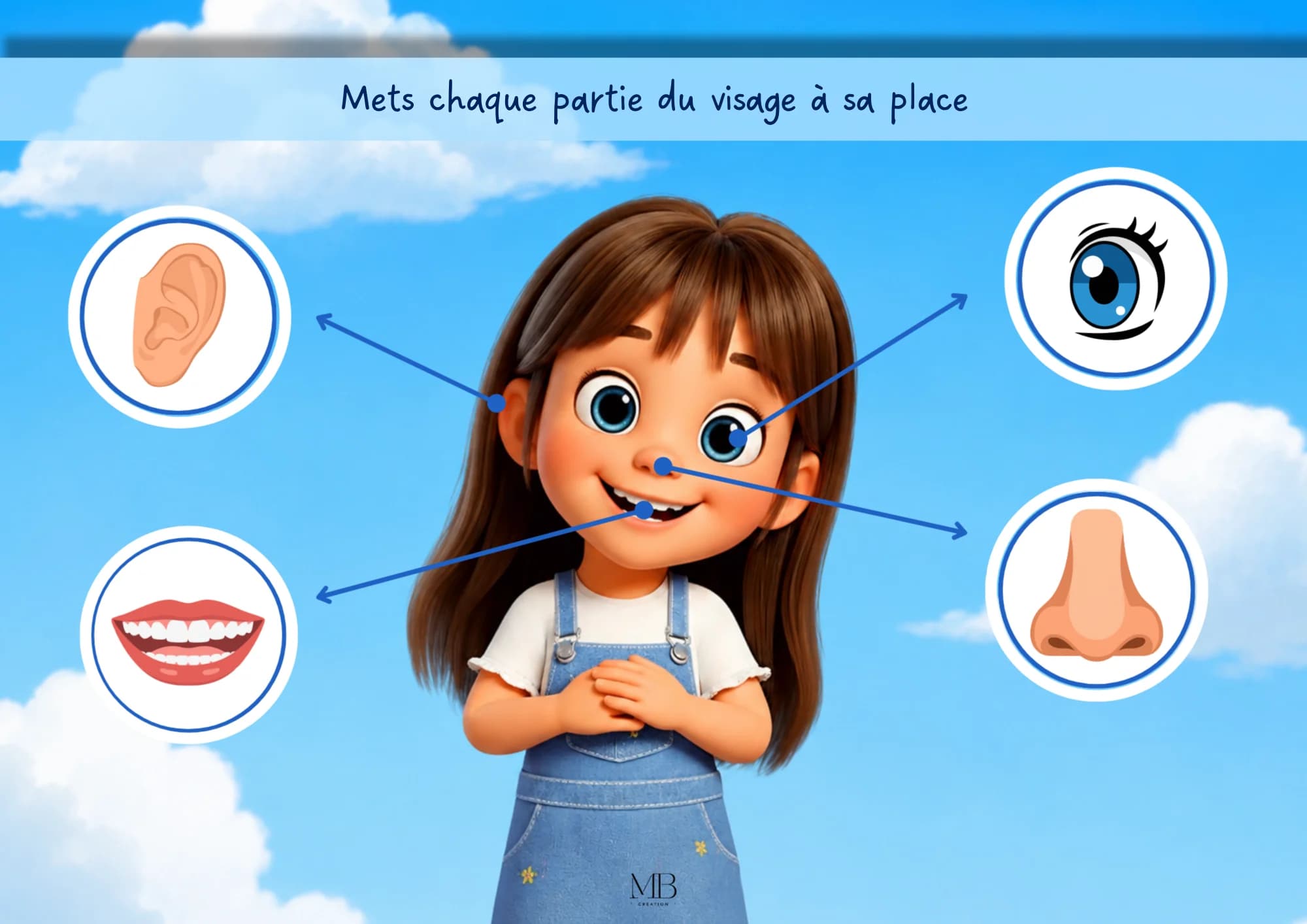 Les parties du visage