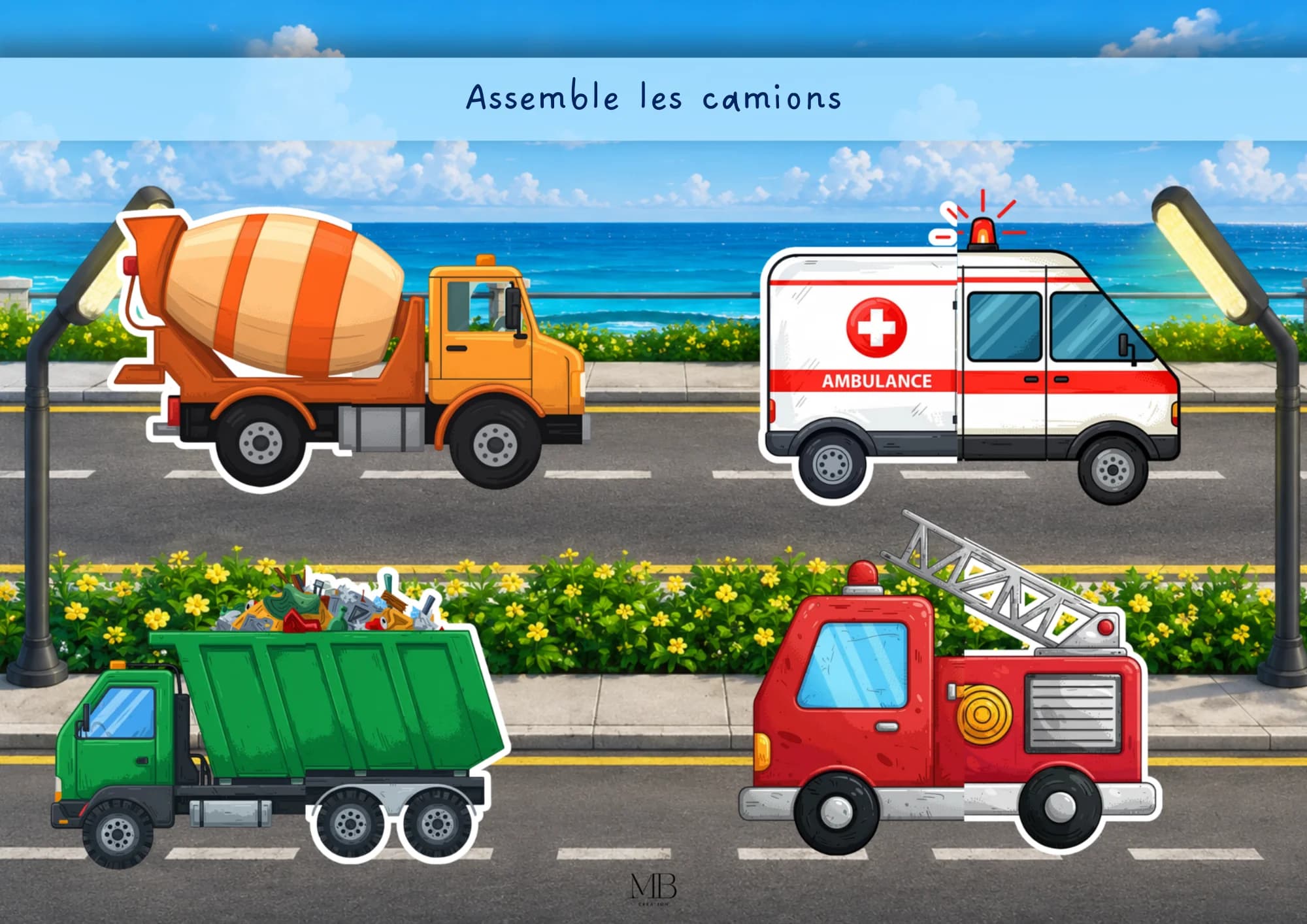 Assemble les camions