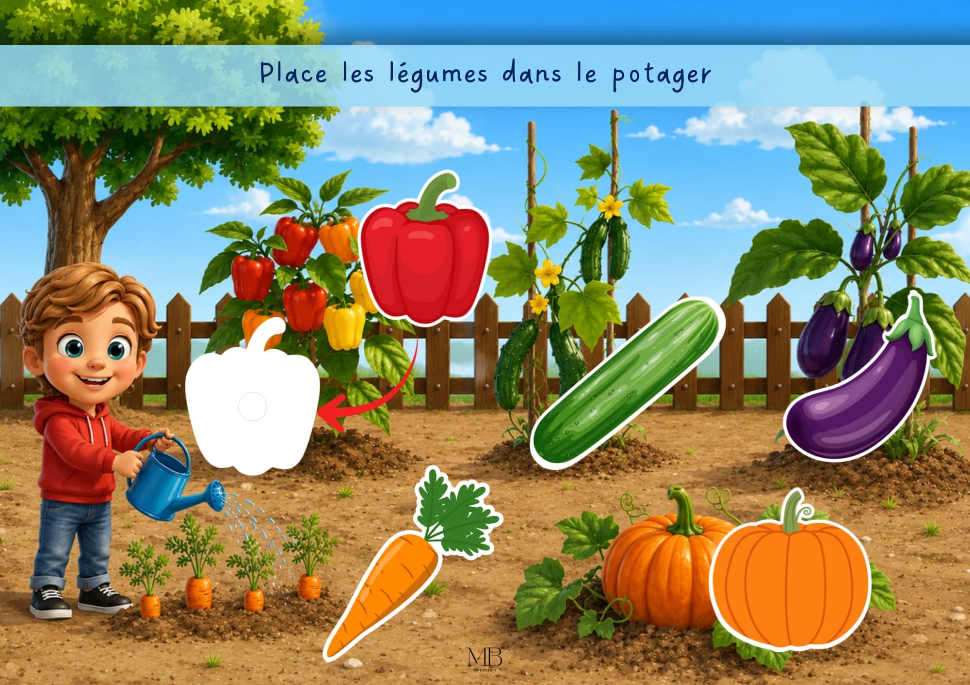 Les légumes dans le potager